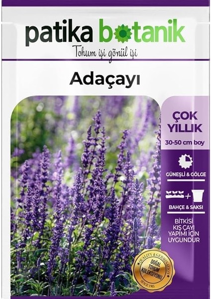 Botanik 50 Adet Adaçayı (Salvia Officinalis) Çiçek Tohumu fiyatları