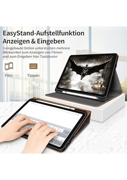 Holımet iPad 10 Nesil 2022 Kılıf, Kalem Tutuculu Pu Deri Tpu Arka Kapak, Darbeye Dayanıklı Koruyucu, Otomatik Uyku/uyanma, 10,9 Inç - Kahverengi fırsatları