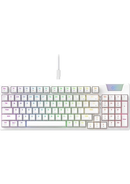 Gamenote KB885L Rgb Backlit Gaming Mekanik Klavye Beyaz