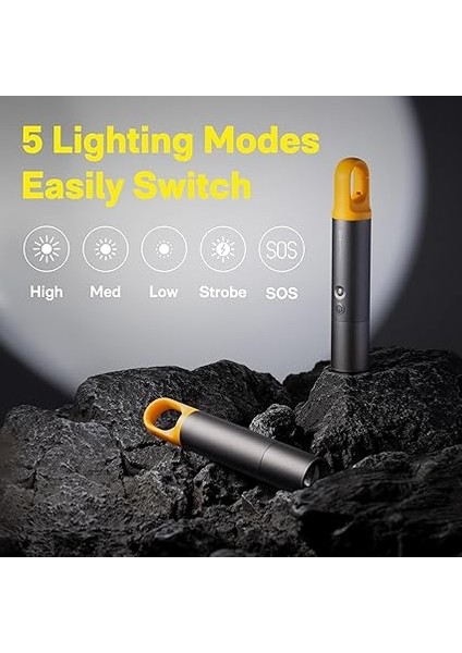 El Feneri Lite, Yakınlaştırılabilir Led, Usb-C Şarj Edilebilir, 1000 Lümen Taktik, 5 Mod (Sos ve Strobe), Kamp, Acil Durumlar, Ev Kullanımı Için Taşınabilir fiyatları