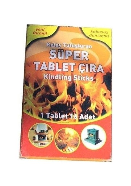Süper Tablet Çıra 1 Tablet 16 Adet - Mangal Soba Tutuşturucu fiyatları