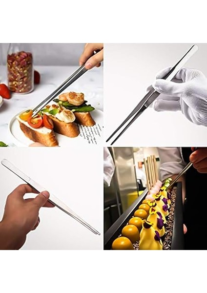 304 Paslanmaz Çelik Mangal Cımbızı, Profesyonel Mutfak ve Uzun Saplı Gıda Cımbızı, Çok Fonksiyonlu, 30 cm fiyatları
