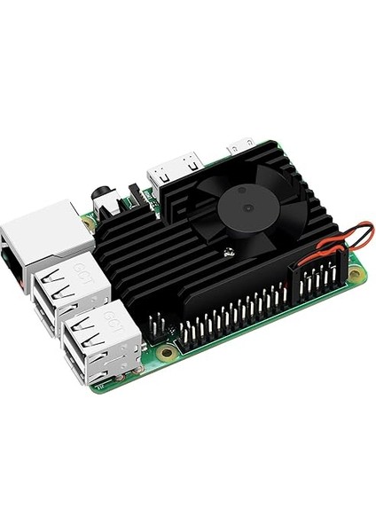 Raspberry Pi 4 Fan Kiti, Raspberry Pi 4b & Raspberry Pi 3b + / 3b Için Fanlı Alüminyum Soğutucu