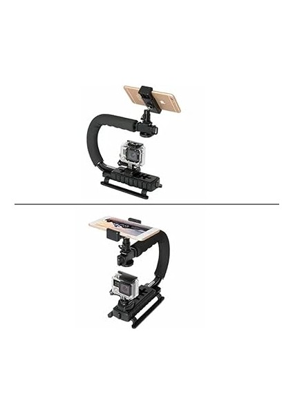 Kamera Üstü Montaj Aparatı Bilyeli Mafsal Oynar Başlı ve Telefon Tutucu Kamera Çekimi Önizleme Yapmak Telefon Tutamacı Mfs1 fırsatları