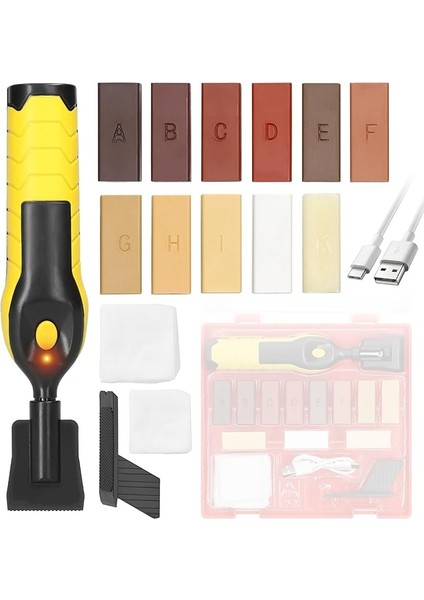 Zemin Dıy Tamir Alet Seti Çok Fonksiyonlu Mobilya Tamir Alet Seti Çizik Çivi Deliği Çatlak Dolgu Alet Seti Ev El Eritme Balmumu Alet Seti Doomun