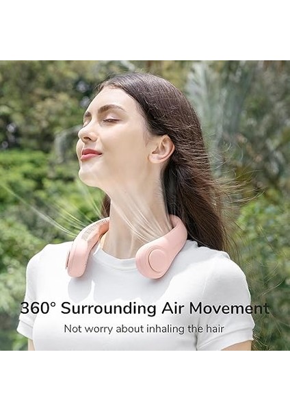 Taşınabilir Boyun Fanı, Eller Serbest Bladeless Asılı Spor Fanı, 4000 Mah Pille Çalışan Giyilebilir Kişisel Vantilatör, Yapraksız, Şarj Edilebilir, Kulaklık Tasarımı, USB ile Çalışan 5 Hız - fiyatları