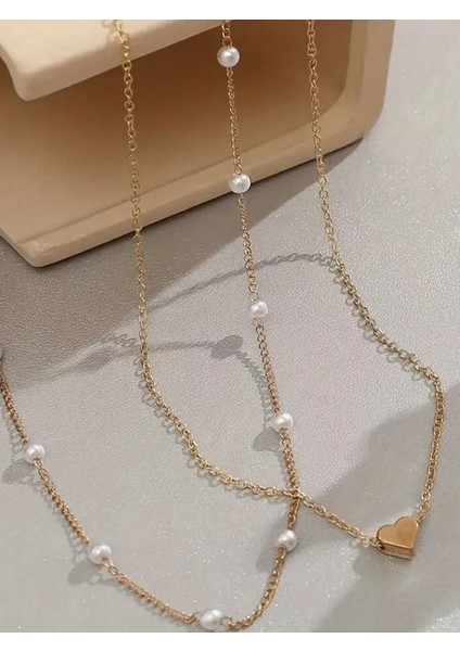 Incili Kalp Kolye modelleri