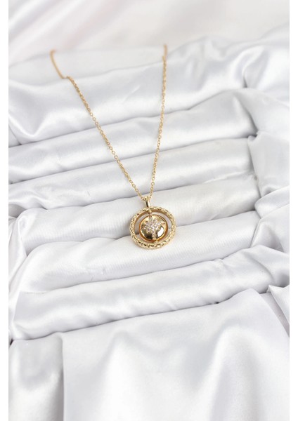 316L Çelik Zincir Gold Renk Kutup Yıldızı Model Kadın Kolye fiyatları