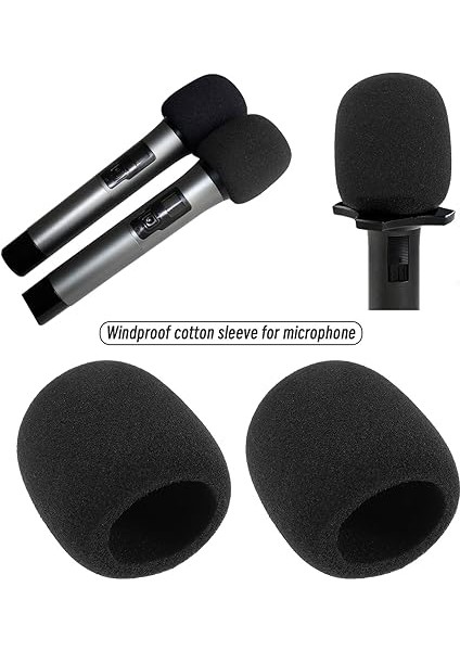 2 Adet SM58 Mikrofon Pop Filtresi Yedek Shure SM58 PGA48-XLR PGA48 SM58 BETA58A SM48 SM58-S SM58-CN Küre Mikrofon 7,6 x 6,5 Cm, Siyah fiyatları
