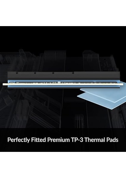 M2 Pro - M.2 2280 SSD Için Soğutucu Soğutucu, Arctıc Tp-3 Termal Pedli, Pc ve Ps5 ile Uyumlu, Çift ve Tek Taraflı Ssd'ler Için - Siyah indirimleri