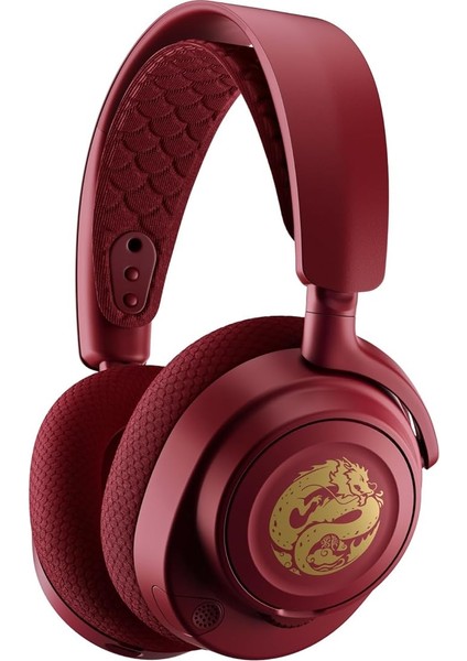 Arctis Nova 7 Kablosuz - Çoklu Platform - Oyun Kulaklığı - Dragon Edition - 2 Set Hoparlör Kapağı - Çift Kablosuz 2,4 Ghz/bluetooth - 38 Saat Pil - Pc, Ps, Mobile, Anahtar