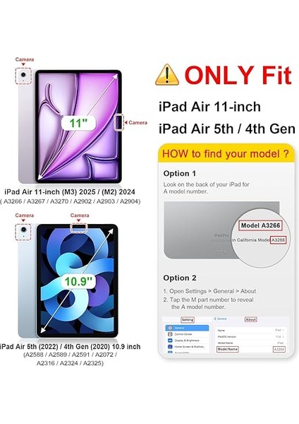 iPad Air 11 Inç M2 (2024), iPad Air 5. Nesil (2022)/ iPad Air 4. Nesil 10,9 Inç Kılıf - [mıknatıslı Kilit] Yarı Saydam Mat Arka Yüzlü Hafif Dik Duran Kılıf, Okyanus Mermeri fiyatları