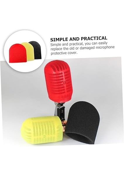 15ADET Kalın Mikrofon Kapağı Seti Rüzgar Önleyici Mikrofona Uygun Sünger Kılıf Renk Seçenekleri ile Kaydını Iyileştirin fırsatları