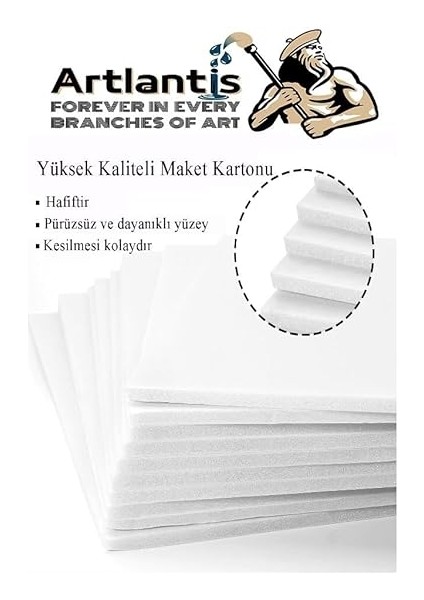 Maket Kartonu Beyaz Fotoblok 3 mm 35X50 cm 5 Adet Hobi Sanat Okul Köpüklü Straforlu Maket Kartonu fiyatları