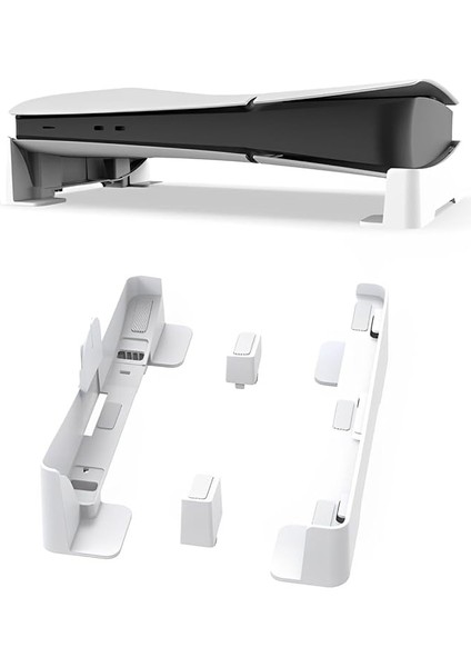 Sony Ps5 Pro/ps5 Ince Konsol Için Yatay Stand, Playstation 5 Pro Disk ve Dijital Sürüm Aksesuarlarıyla Uyumlu Taban Standı Kaymaz Mads