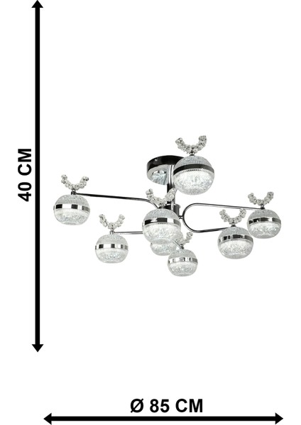 Lord Ledli 8.li Avize Krom Kaplama