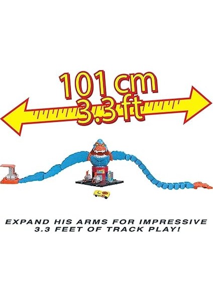 Wheels Wreck & Ride Gorilla Düşman Yaratıklar Oyun Seti, 1 Adet Hot Wheels Araba, Diğer Setlerle Birleştirilebilir, Benzin Istasyonu Temalı Set, 4-8 Yaş Arası Çocuklar Için Hediye, HDR30 modelleri