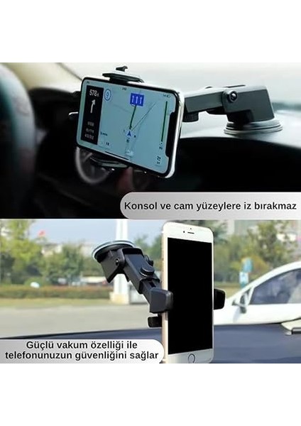 Içi Telefon Tutucu Vakumlu Araba Ayarlanabilir Cam ve Torpido Için Yüksek Kalite Tutucu (Vakumlu) modelleri