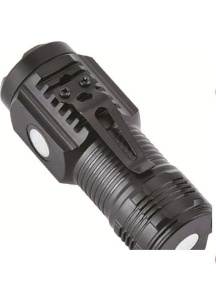 Xe LED Flaşörlü Sos Fonksiyonlu 500 Lumen Çok Orta Az Işık, Seviyeli Şarjlı Mini Kamp El Feneri (1) fiyatları