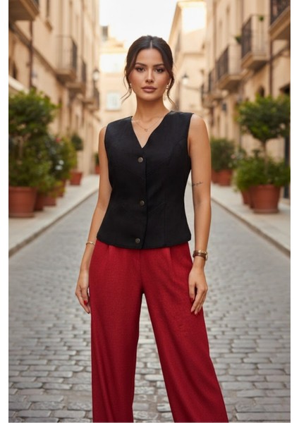 Kadın Premium Kalite Süet Yelek