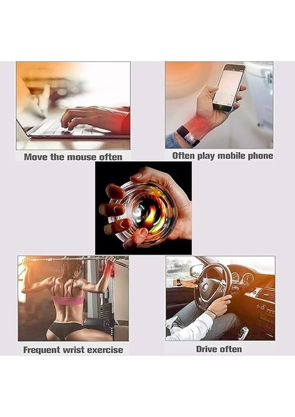 Güçlendirici Top Önkol Egzersizi Otomatik Başlatma Bilek Gyro Top, Lotorr Ball Kolları, Parmakları, Bilek Kemiklerini ve Kasları Güçlendirmek Için Kullanılır modelleri