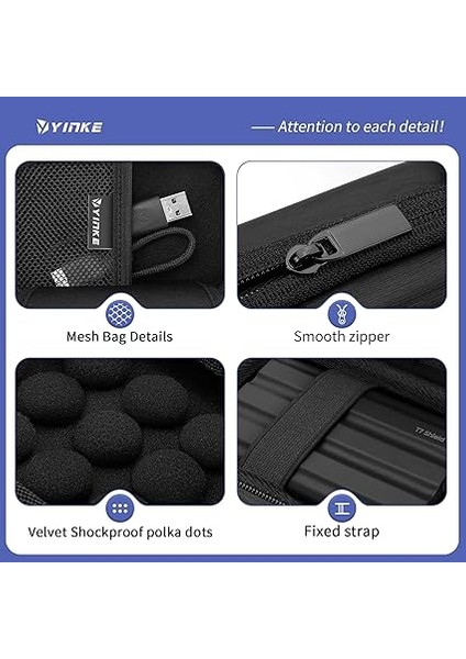 Samsung T7 Shield/ T9 / T7 / T7 Touch Portable SSD 500GB 1tb 2tb Için Sabit Disk Çantası, Darbeye Dayanıklı Sert Kılıf, Taşınabilir Harici Sabit Disk Cepleri Için Düzenleyici modelleri