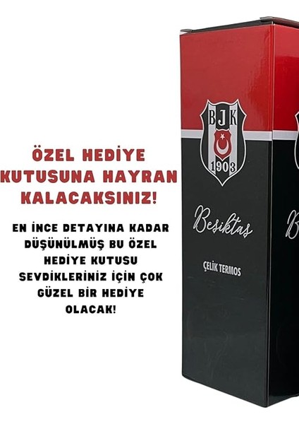 500ML Lisanslı Çift Katlı Paslanmaz Çelik Termos 8 Saat Sıcak Soğuk Hediye Kutulu Siyah fırsatları
