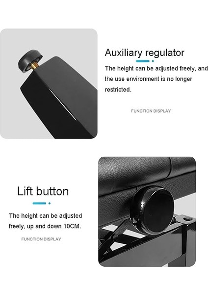 Suni Deri Piyano Taburesi, Su Geçirmez Minderli, Zarif At Nalı Ayakları 10 cm Yükseklik 58 x 41 x 48 58 cm Siyah/kahverengi fırsatları