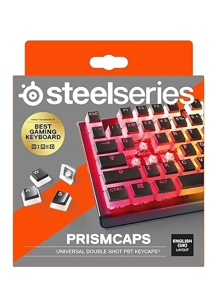 Prismcaps – Çift Taraflı Tuş Seti, "puding" Görünümlü, Tüm Standart Mekanik Klavyeler ile Uyumluluk – Mx Darbe – Siyah modelleri