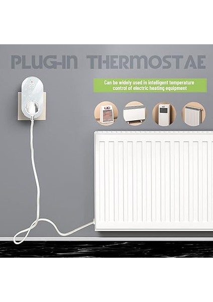 Dijital Termostat Priz 16A Çıkış Tuya App Ses Kontrol Soketi Sıcaklık Kontrol Cihazı 5+1+1 Altı Periyot & Dokunmatik Butonlu Isıtma ve Soğutma Modu Fanlı Isıtıcı Için LED Ekran Radyatör fırsatları