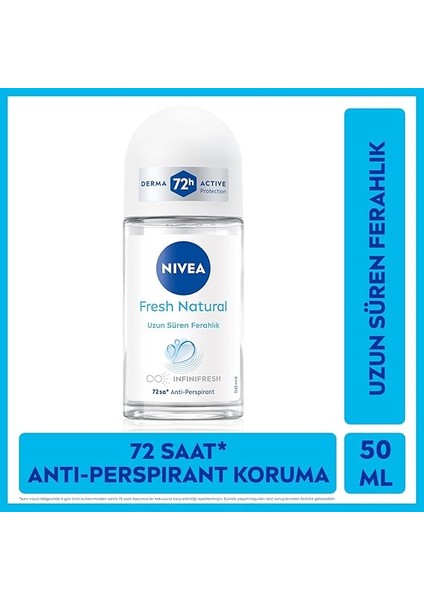 Kadın Roll On Deodorant Fresh Natural 48 Saat Anti-Perspirant Koruma 50ML fiyatları