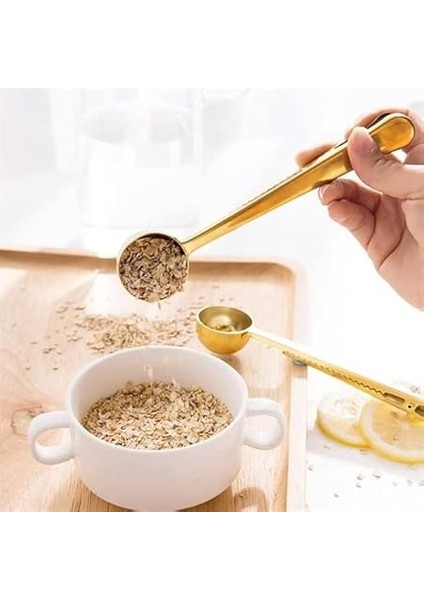 Kahve Ölçü Kaşığı Silver Çok Fonksiyonlu Paslanmaz Çelik Kaşık (Altın) fiyatları