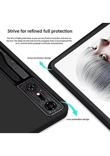 Redmagic Nova Gaming Tablet Için Kılıf 10,9 Inç + [2 Adet] Koruyucu Folyo, Ultra Ince [darbeye Dayanıklı] [çizilmez] Yumuşak Silikon Darbe Emici Kılıf Koruyucu Kılıf, Siyah fırsatları