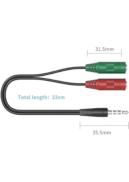 4745 3.5mm Kulaklık Mikrofon Ayırıcı Çoklayıcı Switch Splitter fırsatları
