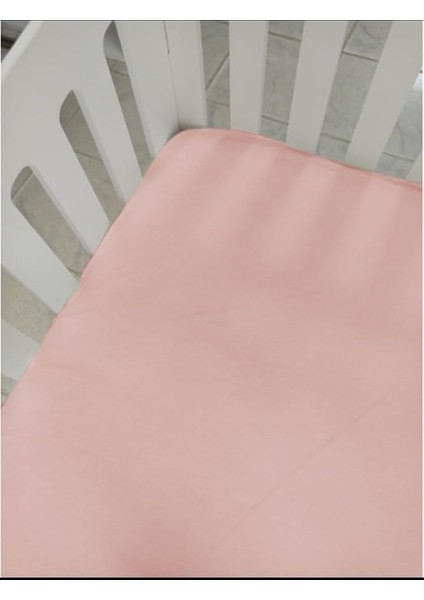 80X130 Lastikli Ranforce Bebek Çarşaf Takımı - Toz Pembe