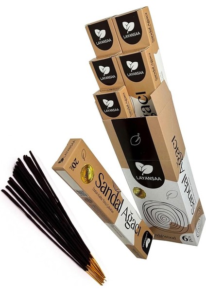 Sandal (Sandal Ağacı) Kokusu Özel Aroma Kokusu Agarbatti Arınma 20 Adet 1 Paket Çubuk Tütsü