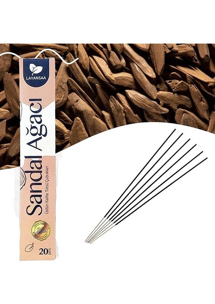 Sandal (Sandal Ağacı) Kokusu Özel Aroma Kokusu Agarbatti Arınma 20 Adet 1 Paket Çubuk Tütsü indirimleri
