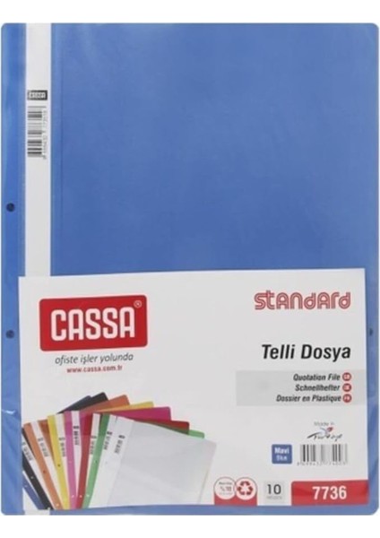 10'lu Telli Dosya (Mavi)