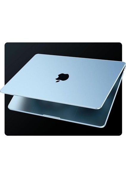 MacBook Air 13 Inç M4 M3 M2 2025 2024 2022 Için Uyumlu Kılıf [orijinal Dokuyu Sunar] 13.6" A3240 A3113 A2681 Için Ultra Ince Görünmez Yarı Saydam Sert Kabuk Kapak - Mat Gök Mavisi