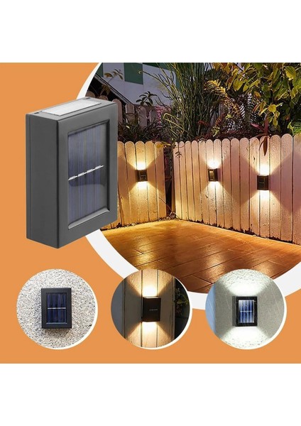 Çift Taraflı Solar LED Aydınlatma – Güneş Enerjili Bahçe, Balkon ve Dış Mekan Işığı