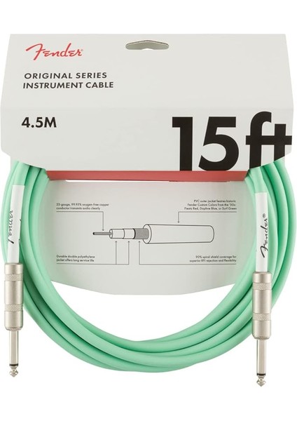Original Series Instrument Cables 4.5 Metre - Surf Green Enstrüman Kablosu