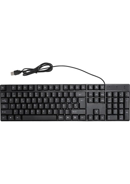 K1800 Azınlık Dili Klavye 104 Tuşlu 5ft Kablo Ergonomik Tasarım USB Kablolu Oyun Klavyesi (Ispanyolca Qwetz Düzeni)