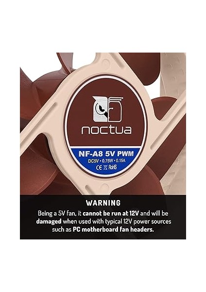 Nf-A8 5V Pwm, USB Güç Adaptörü Kablolu Premium Sessiz Fan, 4-Pin, 5V Versiyonu (80 Mm, Kahverengi) modelleri