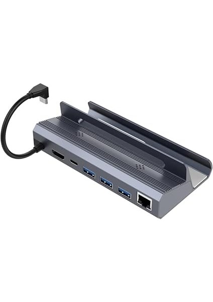 Deck Için 6'sı 1 Arada Çok Fonksiyonlu Yerleştirme Istasyonu, 4K@60Hz HDMI ve 3.0 Gigabit Ethernet Bağlantı Noktası, 100 W Pd Hızlı Şarj Cihazı, Yerleştirme Istasyonu indirimleri