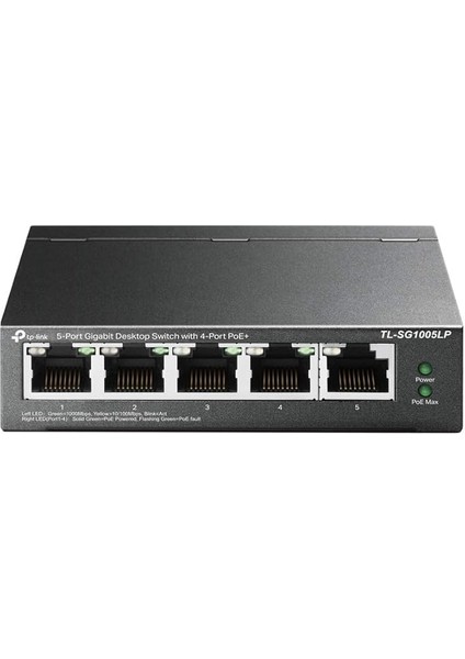 TL-SG1005LP, 4 Port Poe + ile 5 Port Gigabit Masaüstü Switch
