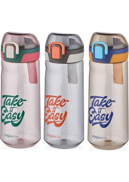 660ML Desenli Rahat Içim Polikarbon Matara (Mavi-Sarı) modelleri