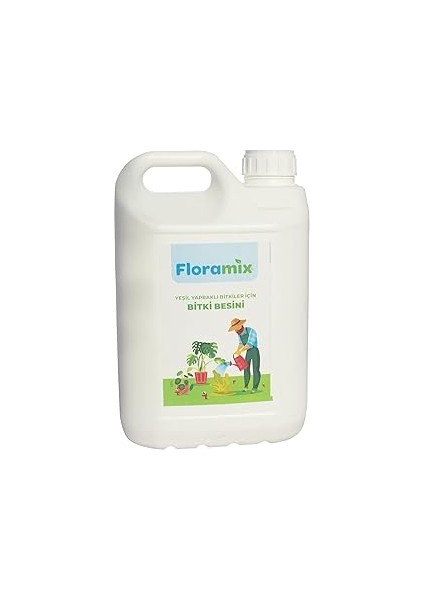 Yeşil Yapraklı Bitkiler Için Özel Organik Bitki Besini 5 Litre