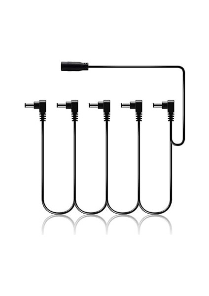 Papatya Zincir Kablo Gitar Bas Aksesuarları 9 V Dc 1000MA 1A Pedal Güç Kaynağı Adaptörü & 5 Yönlü Sağ Açı Fiş Papatya Zinciri Güç Kablosu fiyatları