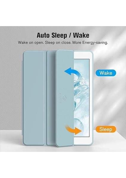 iPad 9. Nesil 2021/8 Için Kılıf. Gen 2020/7. Nesil 2019 10,2 Inç - Süper Hafif Yumuşak Tpu Arka Kapak Koruyucu Kılıf Entegre Kalem Tutuculu, Otomatik Uyku / Uyanma, Buz Mavisi modelleri