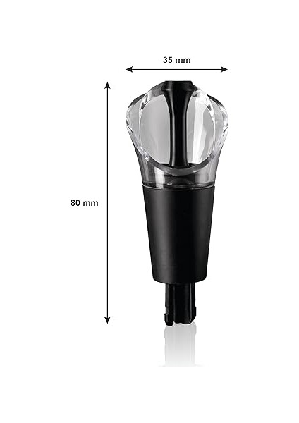 Vin 6504606 Şişe Ağzı Kilitli 2'li Set, Plastik, Siyah, 3 x 3 x 8 cm modelleri